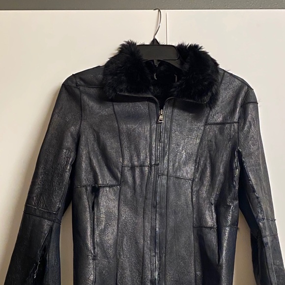 Leather Fur reversible jacket - Picture 2 of 12
